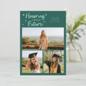 Helder Multi Foto Groen Grad Aankondiging (Staand voorkant)