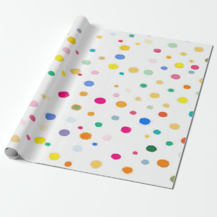 Helder Multi-Kleur Stippenpatroon – Leuke Pret Cadeaupapier