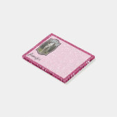 Helder N-mousserende lama in warmroze Post-it® Notes (Schuin)