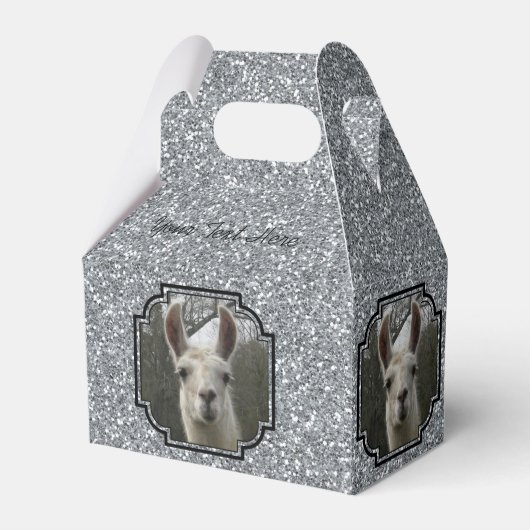 Helder N Sparking Llama in Silver Bedankdoosjes (Voorkant Zijde)