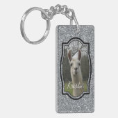 Helder N Sparking Llama in Silver Sleutelhanger (Voorkant Links)