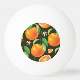 Helder naadloos oranje patroonontwerp. pingpongbal