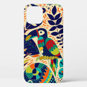 Helder naadloos patroon. Gele florale achtergrond. Case-Mate iPhone Case