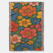 Helder Naadloos Wildflower Patroon Deken (Voorkant Verticaal)