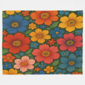 Helder Naadloos Wildflower Patroon Fleece Deken (Voorkant (Horizontaal))