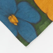 Helder Naadloos Wildflower Patroon Fleece Deken (Hoek)