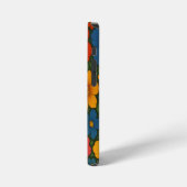 Helder Naadloos Wildflower Patroon iPhone Hoesje (Linkerkant)