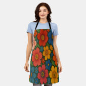 Helder Naadloos Wildflower Patroon Schort (Gedragen)