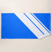 Helder nautisch blauw diagonaal witte race strepen