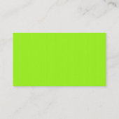 Helder Neon Chartreuse Groen Visitekaartje (Achterkant)
