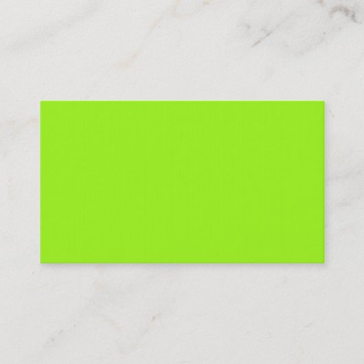 Helder Neon Chartreuse Groen Visitekaartje (Voorkant)