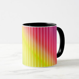 Helder neon fluorescerende verloop regenboog ombre mok