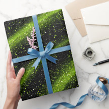 Helder Neon Groen Elektrisch Zwart Glitter Patroon
