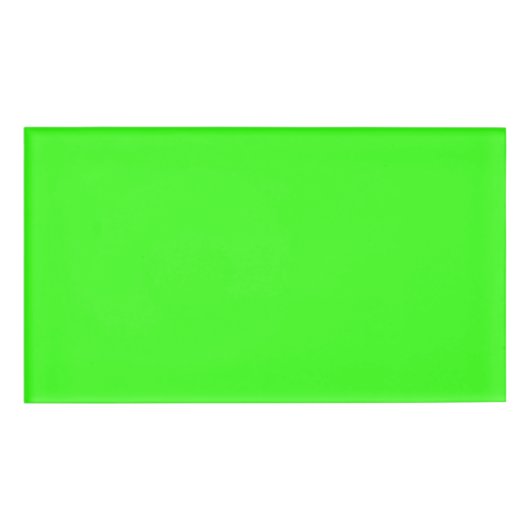 Helder Neon Groen Naambadge – Aanpasbaar (Voorkant)