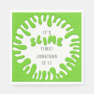 Helder neon groen slijmfeest servet
