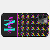 Helder Neon Laser Actie Fluorescent Case-Mate iPhone Case (Achterkant (horizontaal))