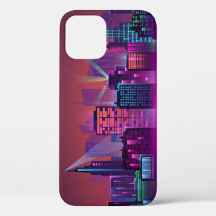 Helder neon nachtelijk stadsbeeld, . Case-Mate iPhone case