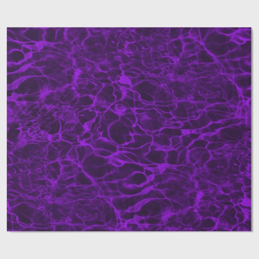 Helder Neon Paarse Vlammend Water Cadeaupapier (Vlak)