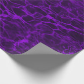 Helder Neon Paarse Vlammend Water Cadeaupapier (Hoek)
