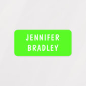 Helder Neon Persoonlijke Schoolnaam voor Kinderen Labels (Design 1)