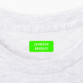 Helder Neon Persoonlijke Schoolnaam voor Kinderen Labels (Aangebracht)