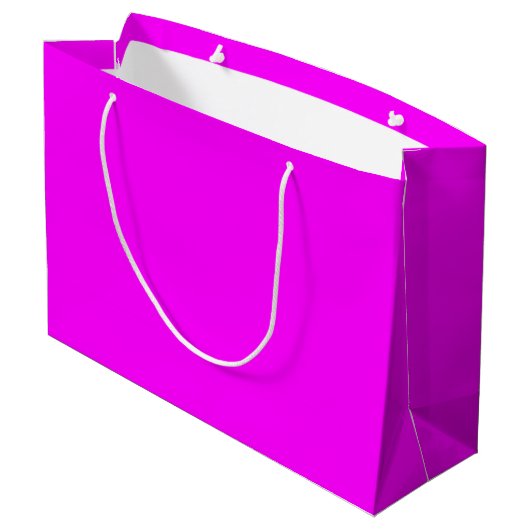 Helder Neon Roze Groot Cadeauzakje (Achterkant Gekanteld)