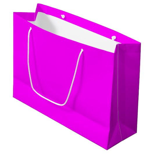 Helder Neon Roze Groot Cadeauzakje (Voorkant Gekanteld)