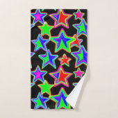 Helder neon sterlicht patroon bad handdoek (Handdoek)