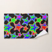 Helder neon sterlicht patroon bad handdoek (Handdoek)