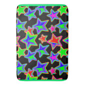 Helder neon sterlicht patroon badmat (Voorkant Verticaal)