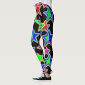 Helder neon sterlicht patroon leggings (Links)