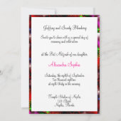 Helder Neon Sterren Krullen Spatten Bat Mitzvah Kaart (Achterkant)