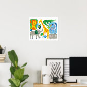 Helder oerwoudkinderen aanpasbare wandkunst afdruk poster (Thuiskantoor)