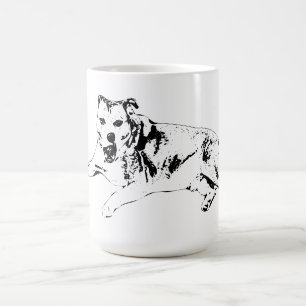 Helder ogen, ontspannen lounge koffiemok