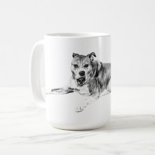Helder ogen, rustige slokjes koffiemok