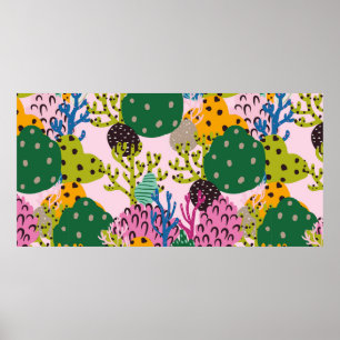 Helder onderwater illustratiepatroon met mooi poster