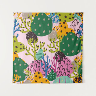 Helder onderwater illustratiepatroon met mooie wandkleed
