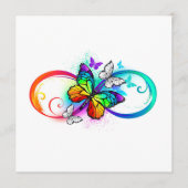 Helder oneindig met regenboog vlinder  menu (Voorkant)