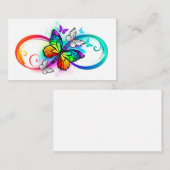 Helder oneindigheid met regenboog vlinder klantenkaartje (Voorkant / Achterkant)