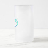 Helder oneindigheid met regenboog vlinder matglas bierpul (Center)