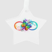 Helder oneindigheid met regenboog vlinder ornament (achterkant)