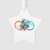 Helder oneindigheid met regenboog vlinder ornament (voorkant)