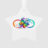 Helder oneindigheid met regenboog vlinder ornament (voorkant)