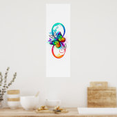 Helder oneindigheid met regenboog vlinder poster (Keuken)