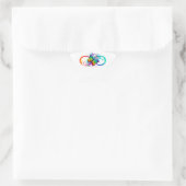 Helder oneindigheid met regenboog vlinder ster sticker (Tas)