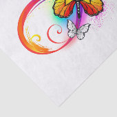 Helder oneindigheid met regenboog vlinder tissuepapier (Detail)