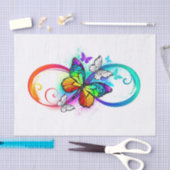 Helder oneindigheid met regenboog vlinder tissuepapier (Craft)