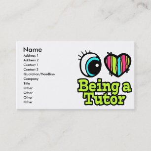 Helder Oog Hart Ik Hou Ervan Om Tutor Te Zijn Visitekaartje