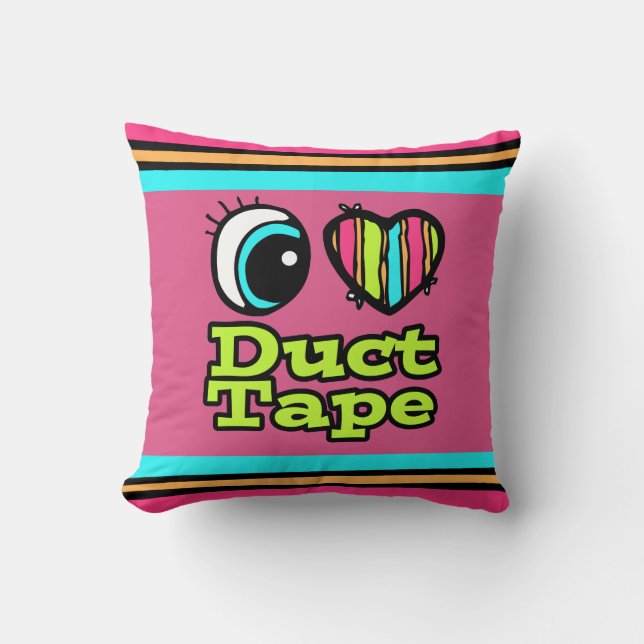 Helder Oog Hart Ik Hou Van Duct Tape Kussen (Voorkant)