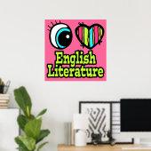 Helder Oog Hart Ik Hou Van Engelse Literatuur Poster (Thuiskantoor)